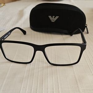 Emporio Armami black glasses with case